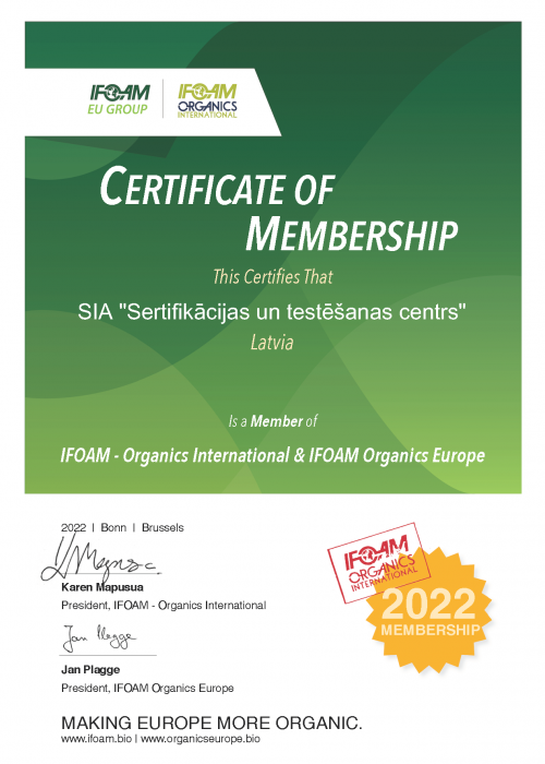 IFOAM certification