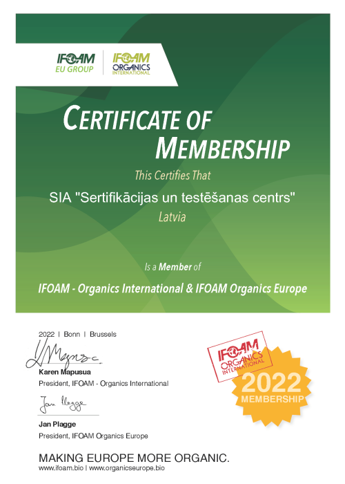 IFOAM certification